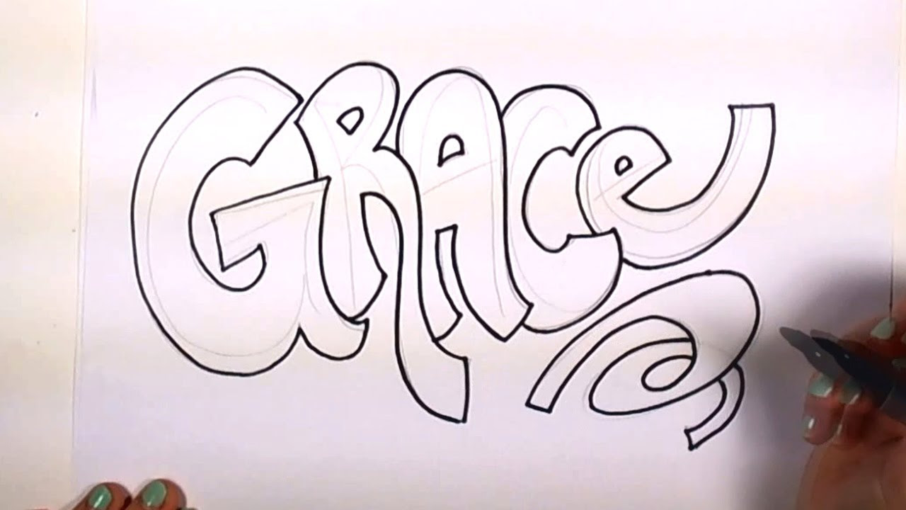 How to Draw Your Name Cool Letters - Grace in Graffiti ... They are not written like traditional letters.