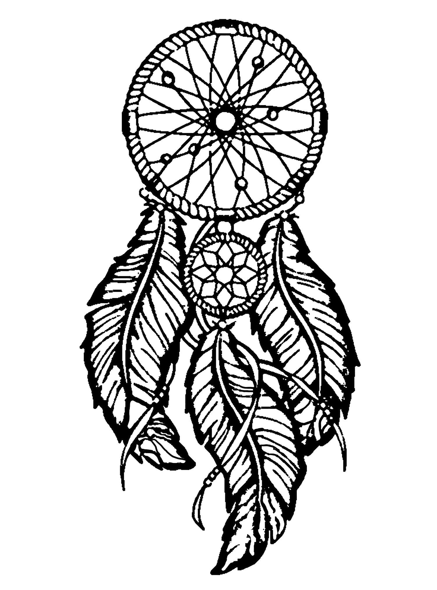 Download Dream Catcher Coloring Pages For Adults at GetColorings.com | Free printable colorings pages to ...