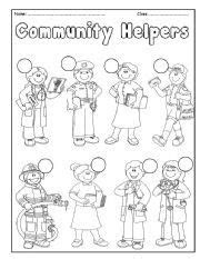 Worksheets are theme related and also include the letter c, . esl kids worksheets community helpers community helpers community