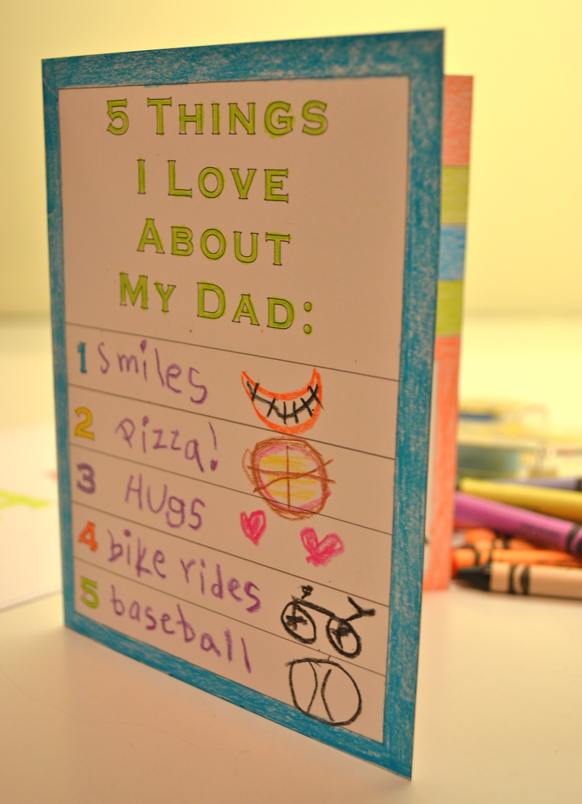 Printable Father's Day Card for Kids