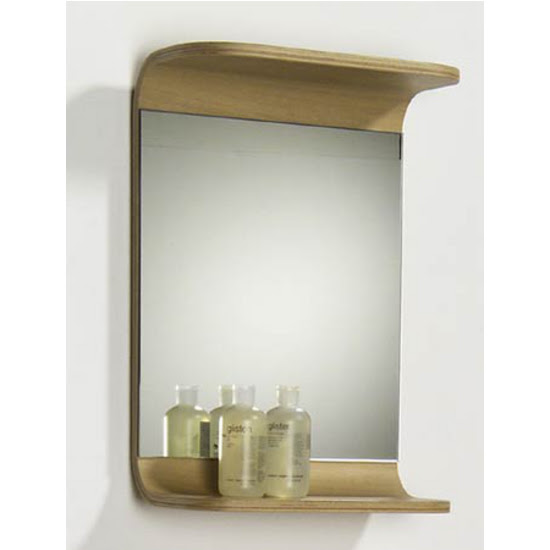 Bathroom Mirrors - Aeri Small Rectangular Wood Mirror W ...