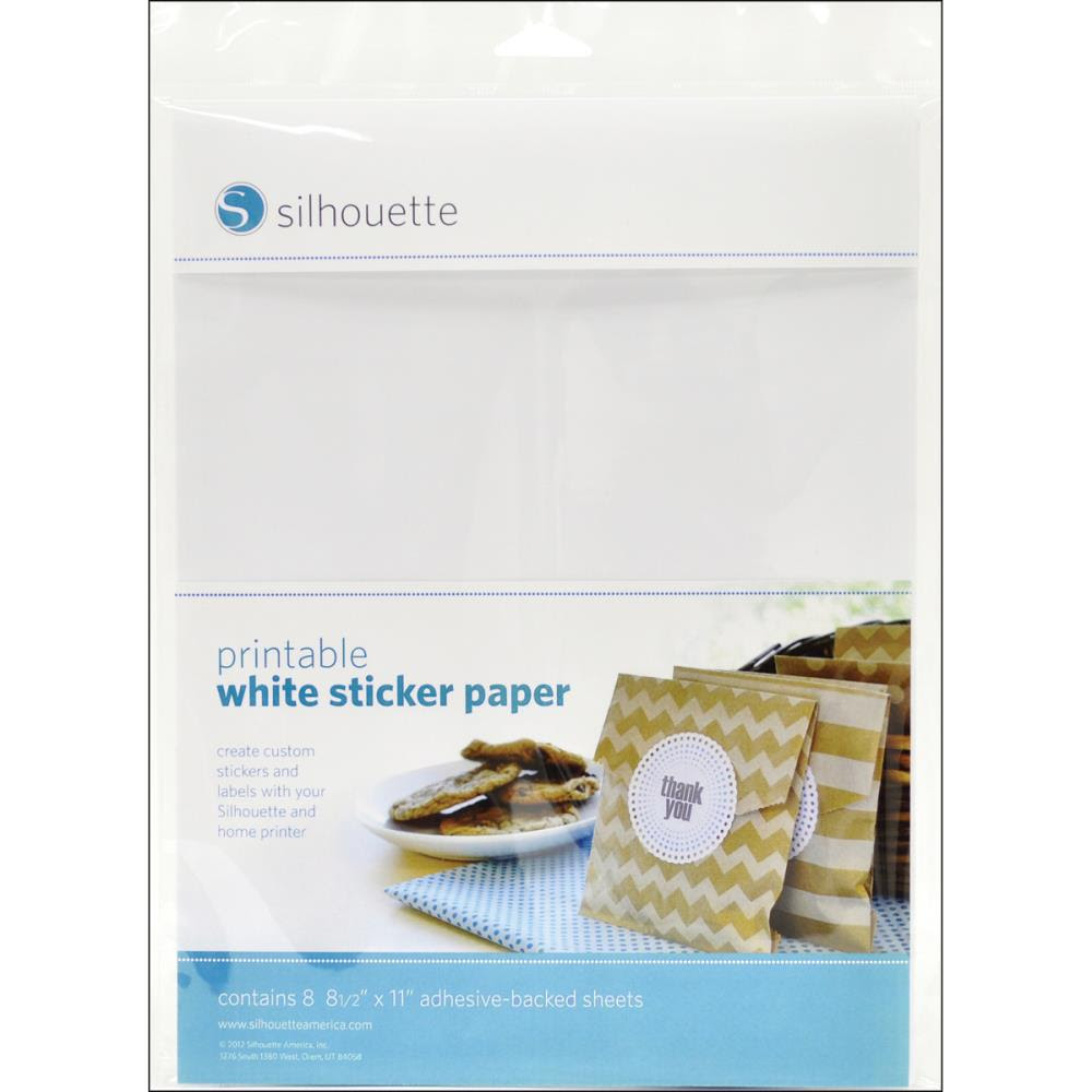 silhouette printable sticker paper 8 5 x11 8 pkg breeze crafts