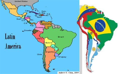 latin america map countries  capitals