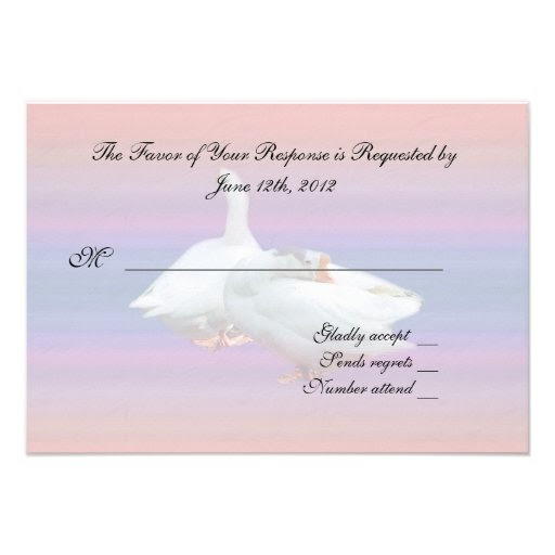 Custom Wedding RSVP Funny Acceptance / Regret Card Wedding