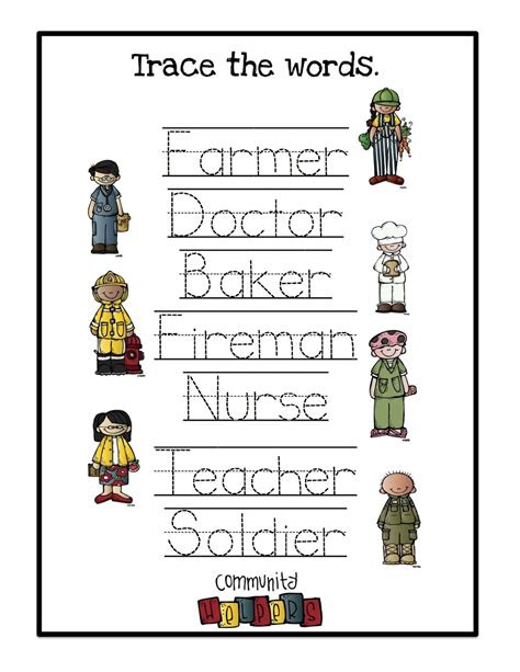 Work on matching jobs with the correct community helpers using these free puzzle printables. community helpers printable 2 preschool printables crafts