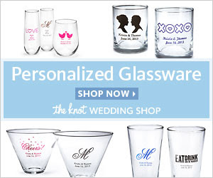 Personalized Glassware at The Knot Wedding Shop