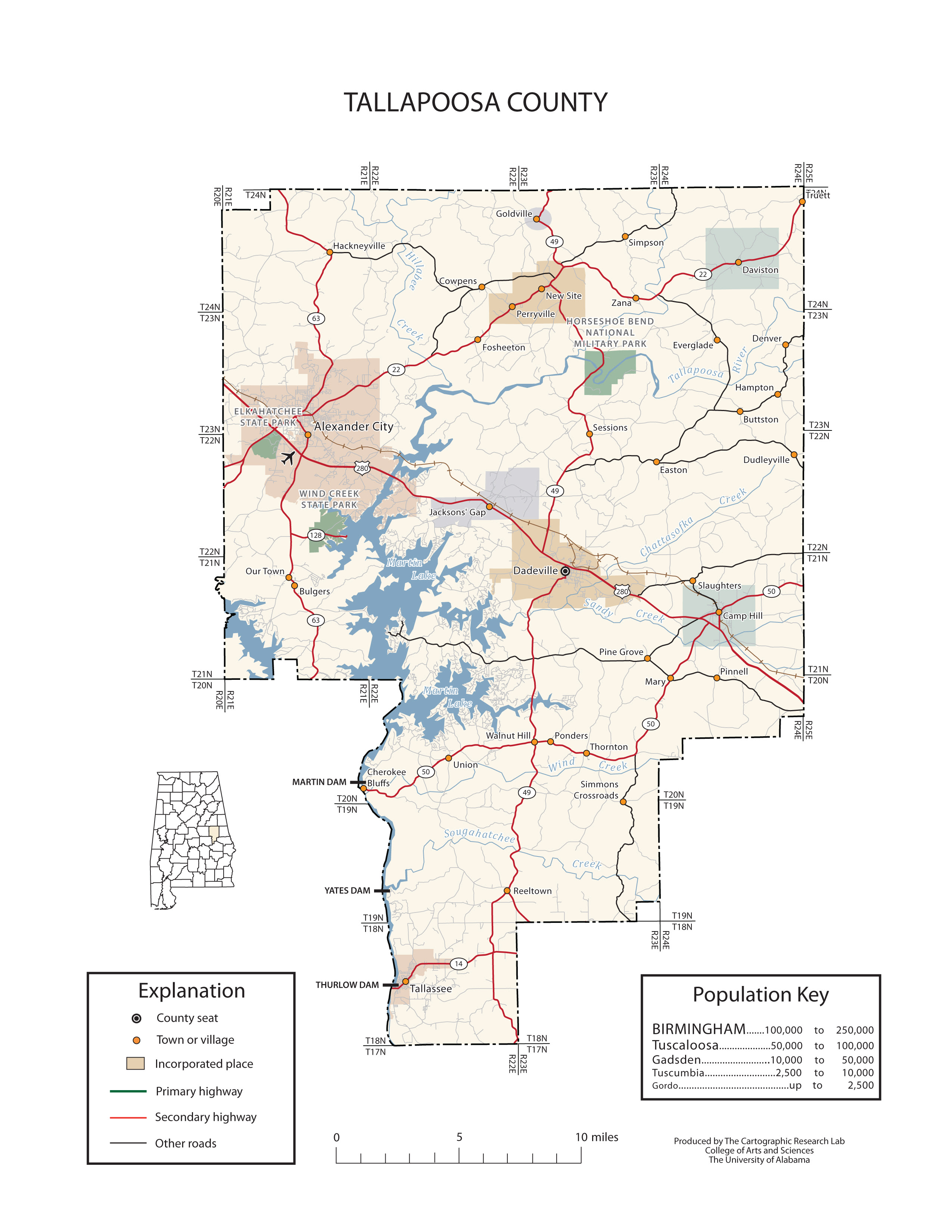 Map Of Tallapoosa County Alabama Maps of Tallapoosa County