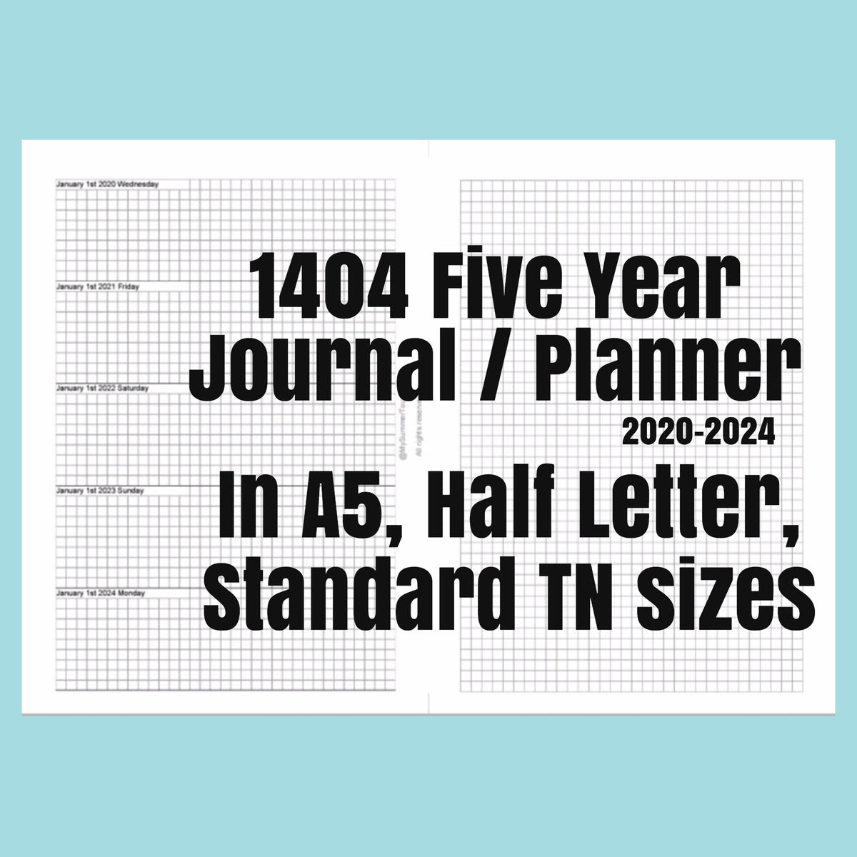 1404 5 Year Journal Planner May 2020 2025 Rings And Tns Except For A5 Mysummertouch