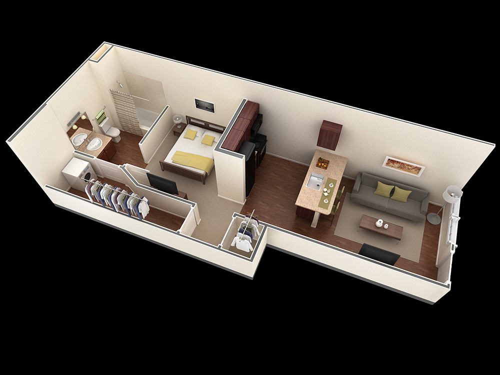 25 One Bedroom House/Apartment Plans