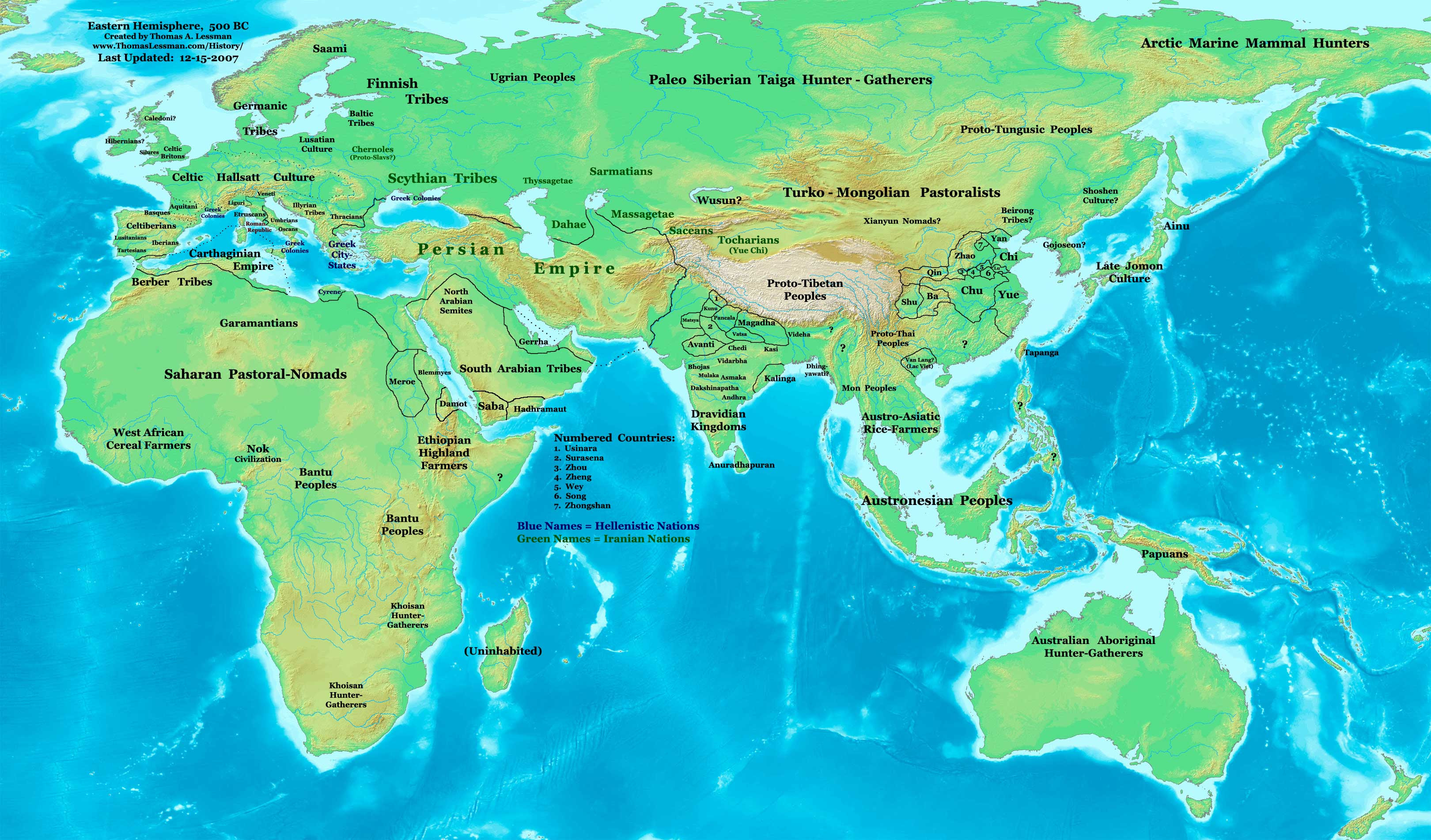 World Map 500 Bc