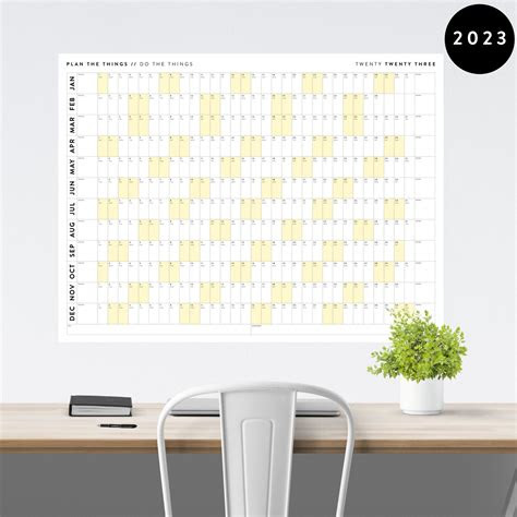  giant 2023 wall calendar 2023 wall planner annual planner etsy