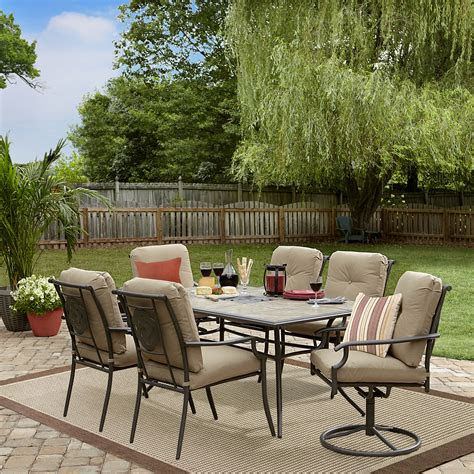 garden oasis brookston  pc ceramic top dining set