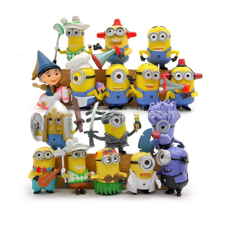 16Pcs Set Despicable Me 3 The Minions Action Figure PVC Toys Cute Movie ... - 16pcs Set Despicable Me 3 The Minions Action Figure Pvc Toys Cute Movie Characters Mini Figurines