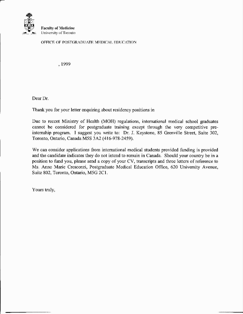 Letter Of Support For Student Visa Application