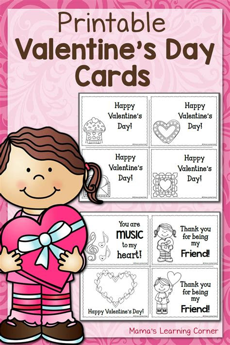 Choose from 100 free printable valentine's day cards! printable valentines day cards mamas learning corner