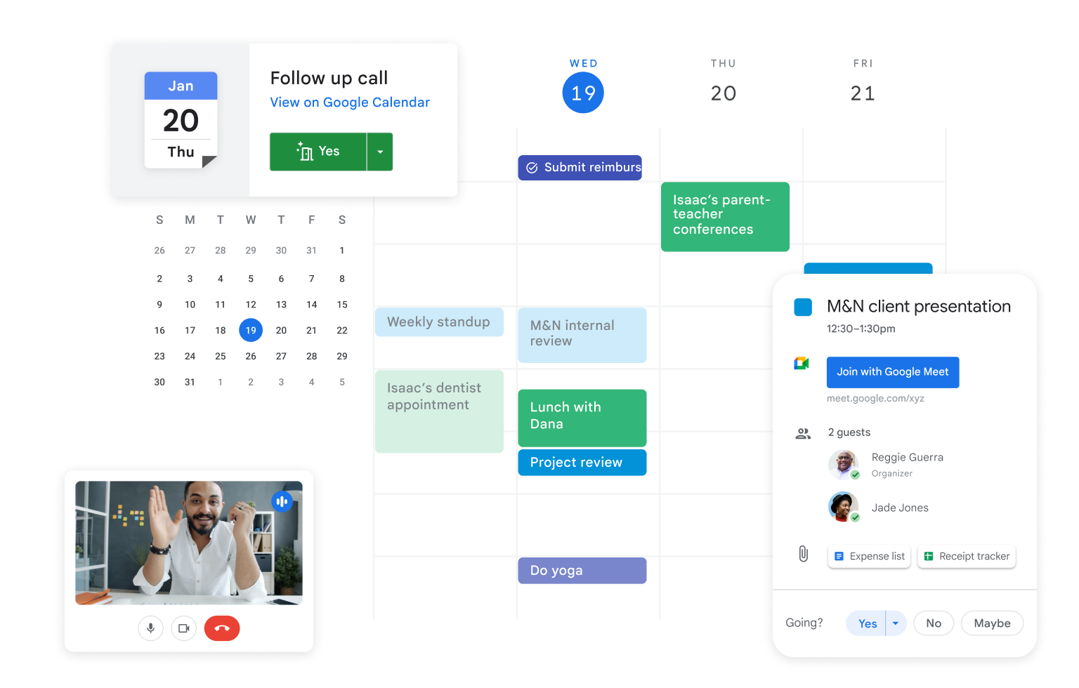 Dễ dàng chia sẻ lịch trên Google Workspace.