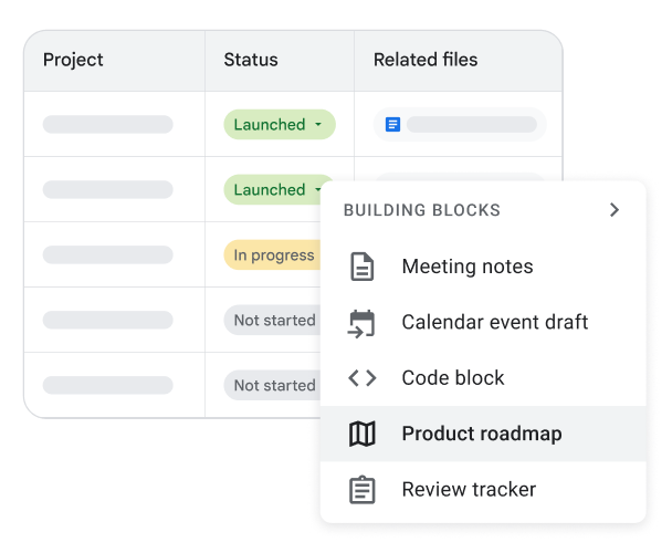 Template options to start writing content from scratch. 