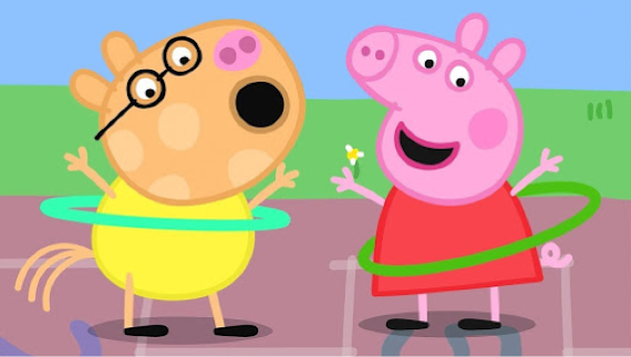 Skipping and Hula Hooping with Peppa Pig!