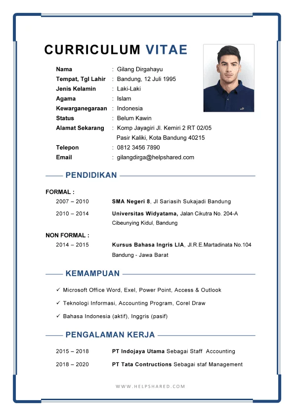 Contoh Cv Yang Bagus 2