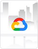 街並みに描かれた Google Cloud ロゴ