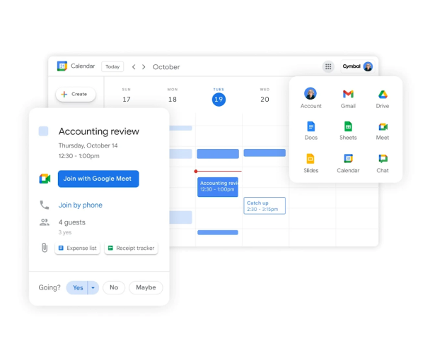 Google Workspace include Google Meet, Chat, Drive, Documenti, Fogli e Presentazioni in un unico abbonamento. 