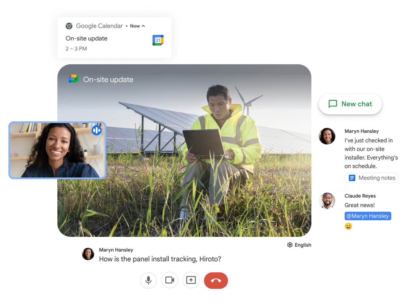 運用 Google Meet 和 Google Chat 協作，促進團隊效率。