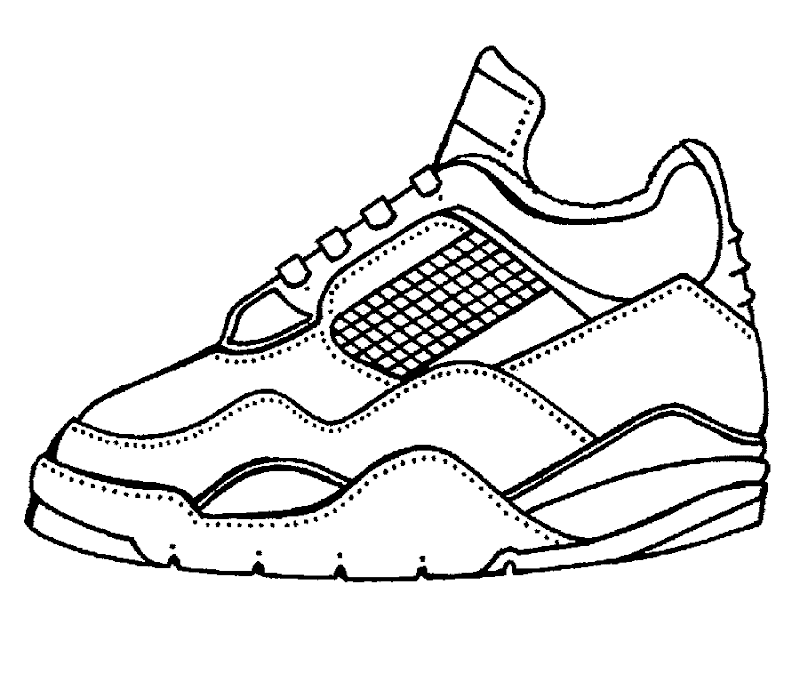 Tennis Sneakers, free coloring pages | Coloring Pages