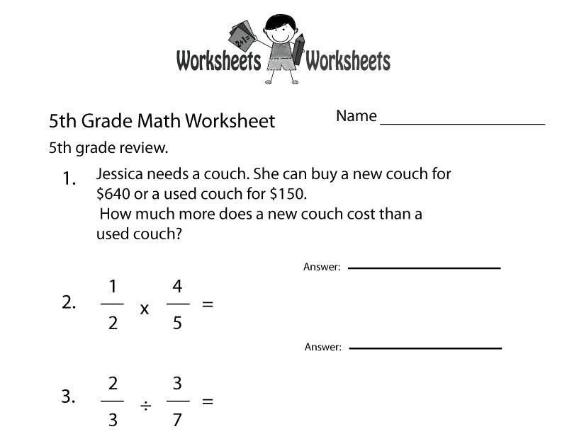 Free Printable 7th Grade Math Worksheets