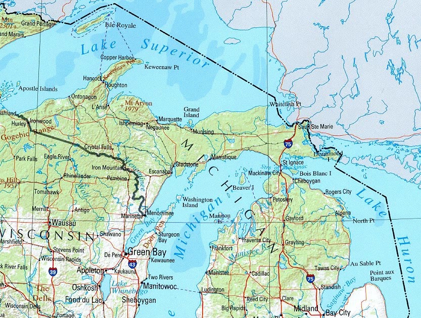 Printable Map Of Upper Peninsula Michigan