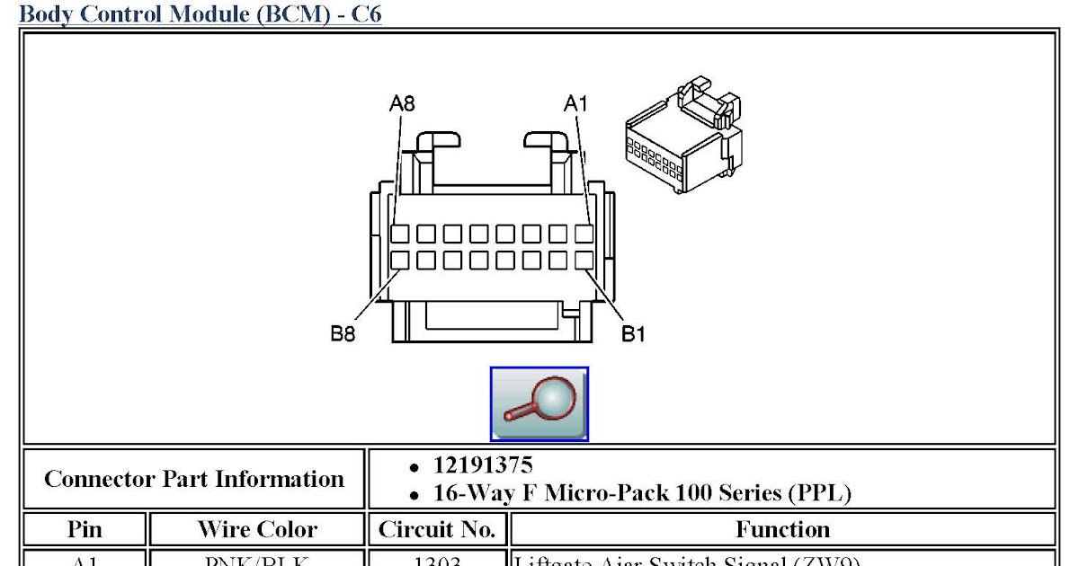 Gm Body Control Module Wiring Diagram