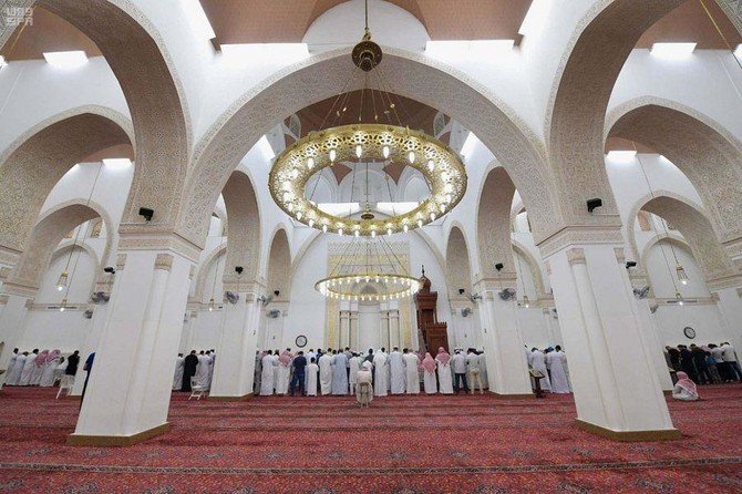 Inside of Qiblatayn Mosque, Madinah, Saudi Arabia