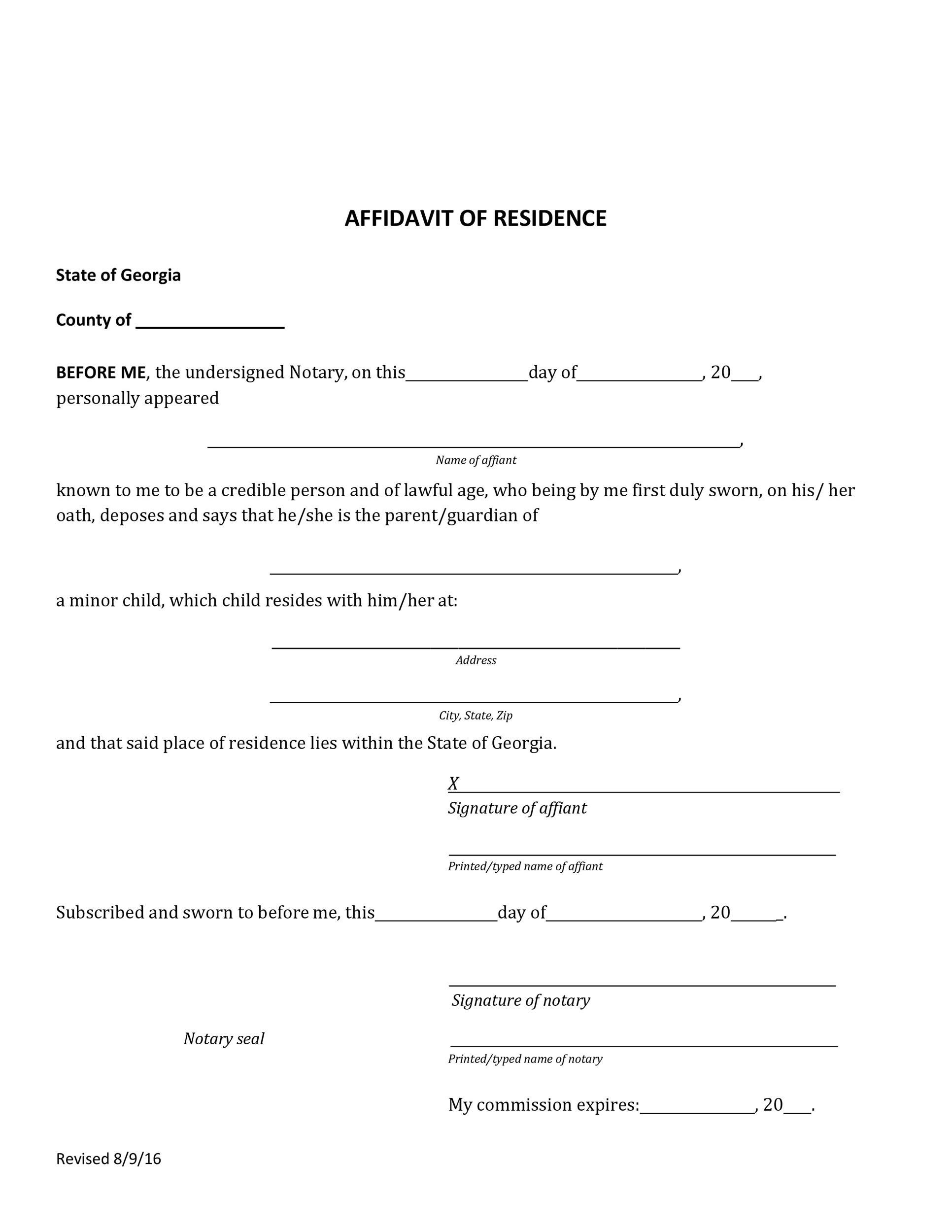 Proof Of Residency Letter From Landlord Template