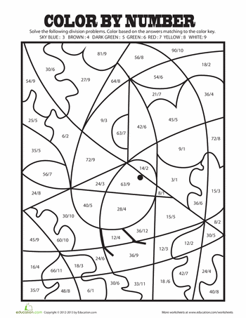 Math Coloring Worksheets 3rd Grade Pdf