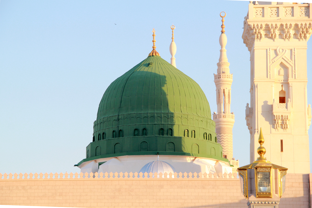 Green dome, Prophet's Mosque Nabawi, Madinah, Saudi Arabia