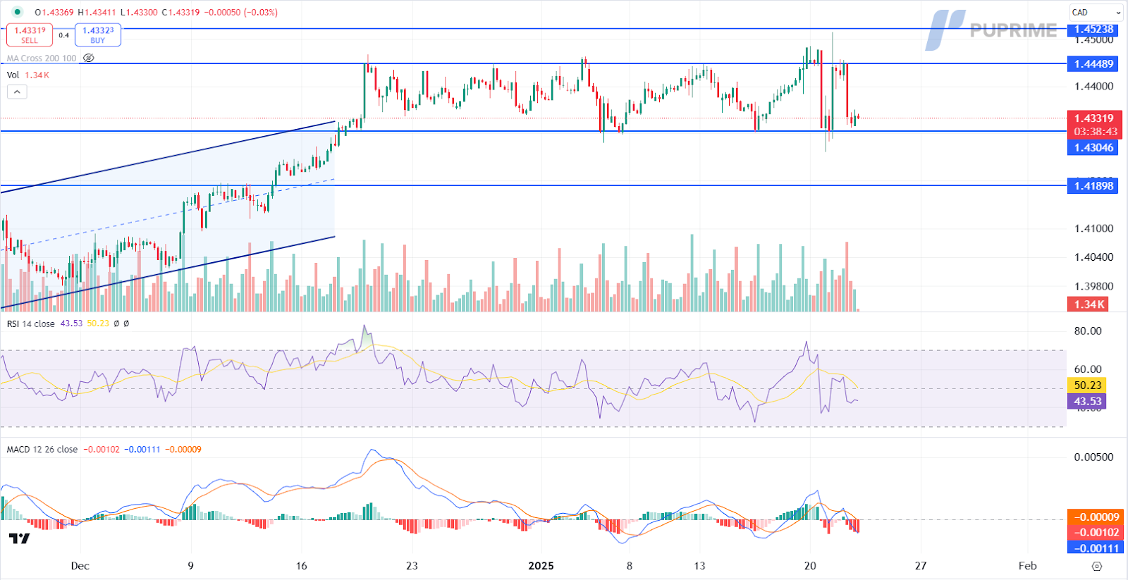 usdcad 22012025