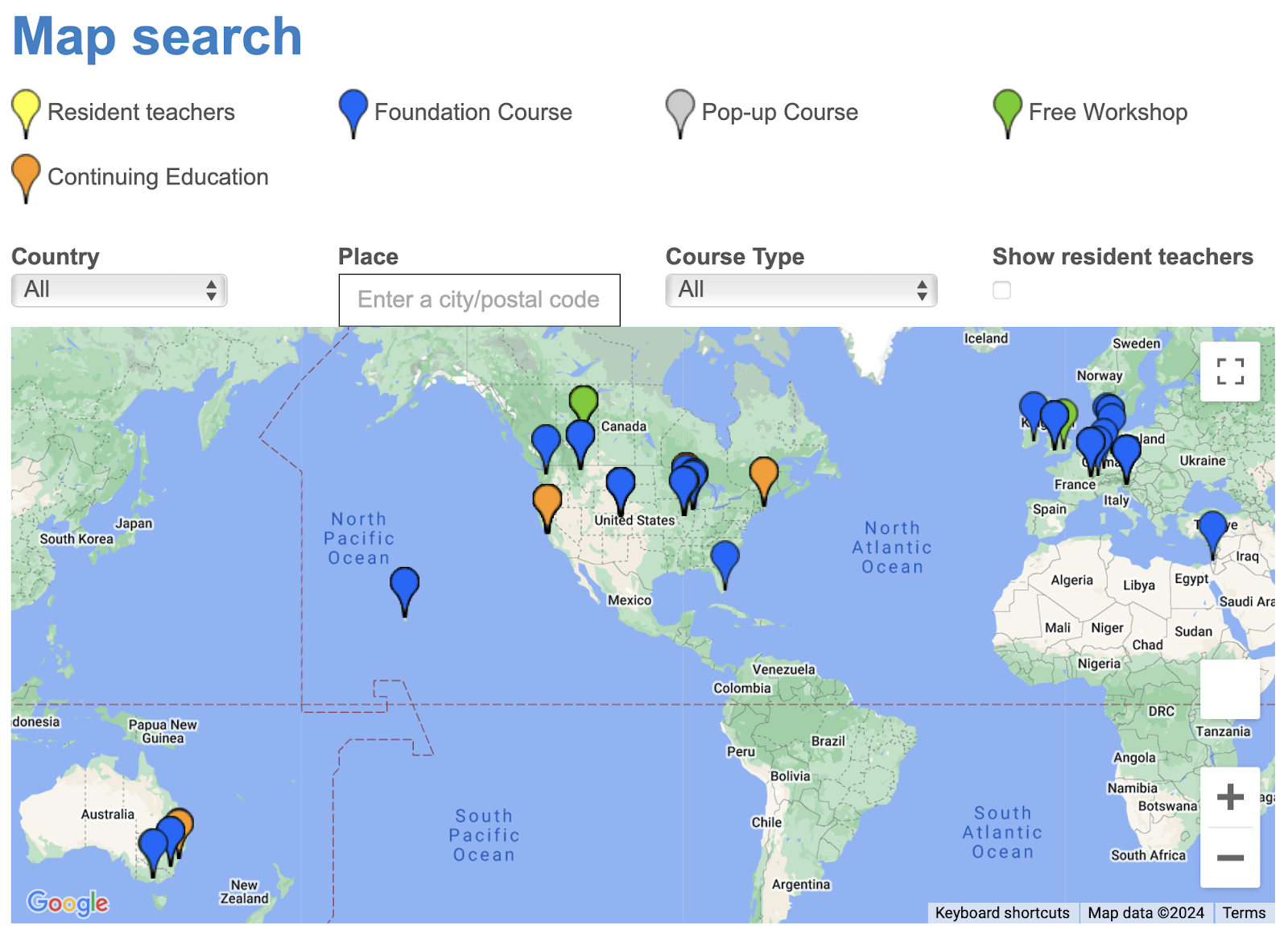 Gokhale Method locations search page for all offerings. 