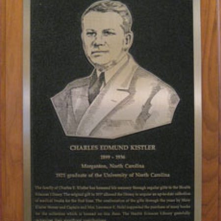 Charles Edmund Kistler plaque