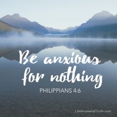 Be anxious for nothing