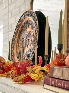 Fall decor ideas using copper and orange as the main colors