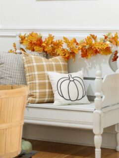 neutral and orange fall decor ideas