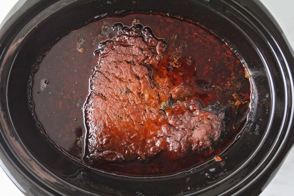 Beef brisket in the crock pot