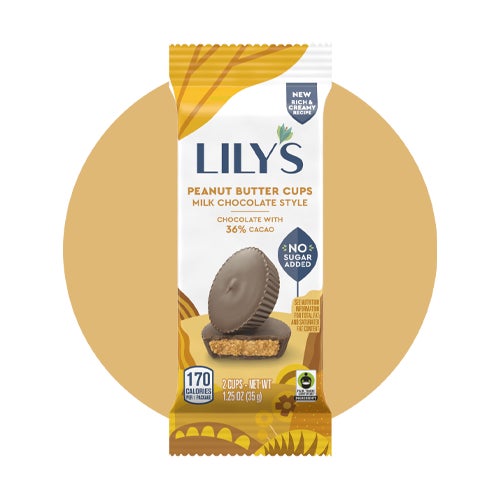 pack of lilys milk chocolate style peanut butter cups