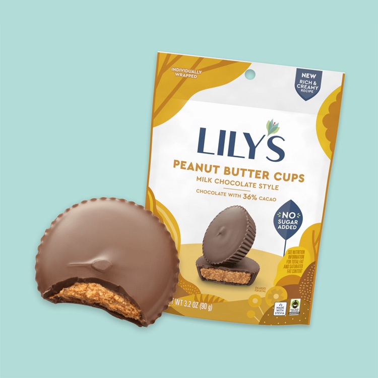 bag of lilys milk chocolate style peanut butter cups