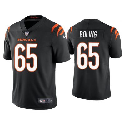 Men 2021 Clint Boling Cincinnati Bengals Black Vapor Limited Jersey