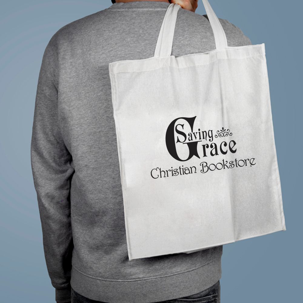 A photo of Tote bag with a Logo of Saving Grace Christian Bookstore in Wilmington DE