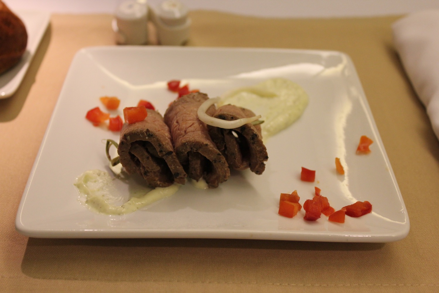 a plate of food on a table