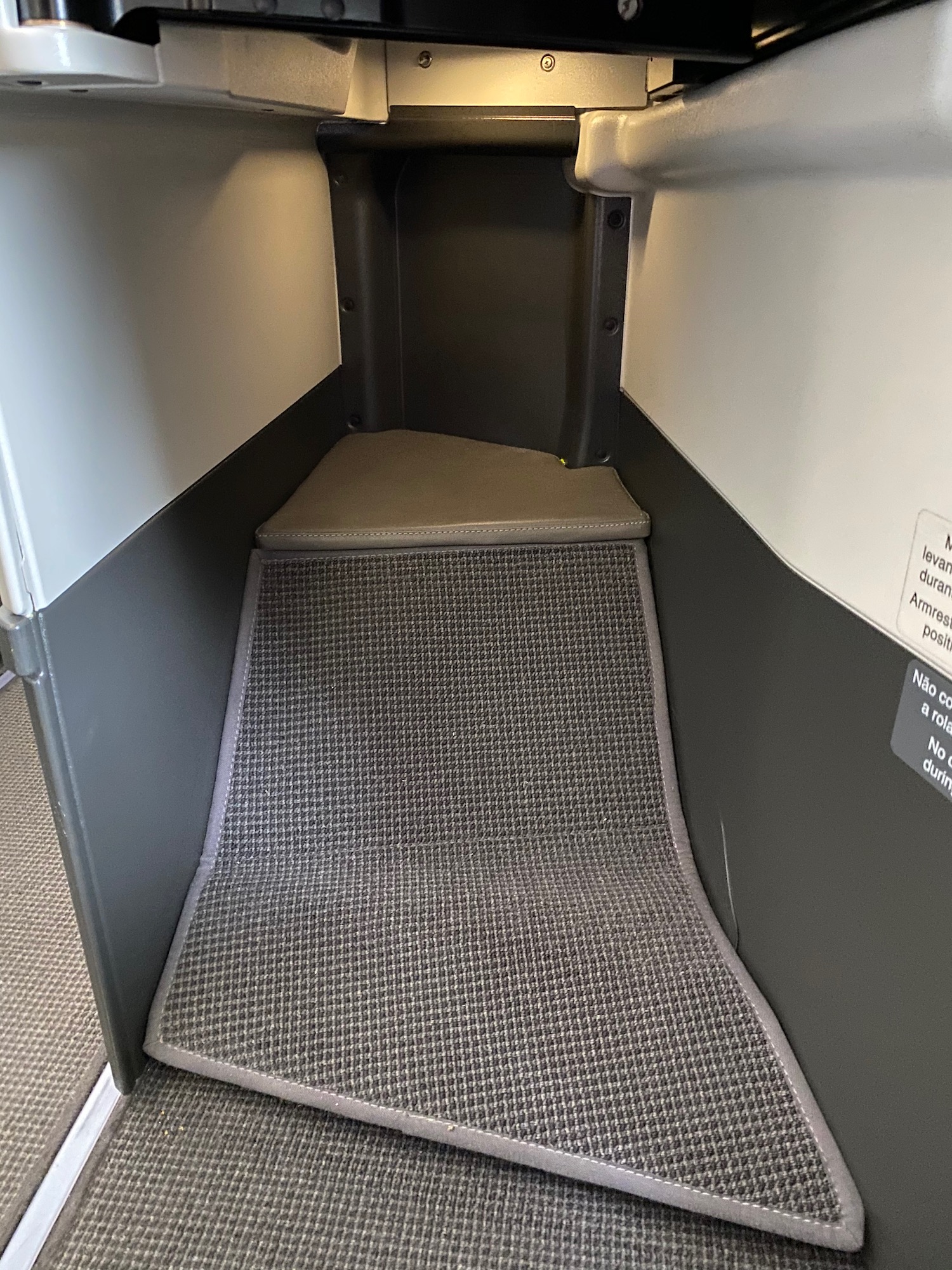 a carpeted stairs in a room