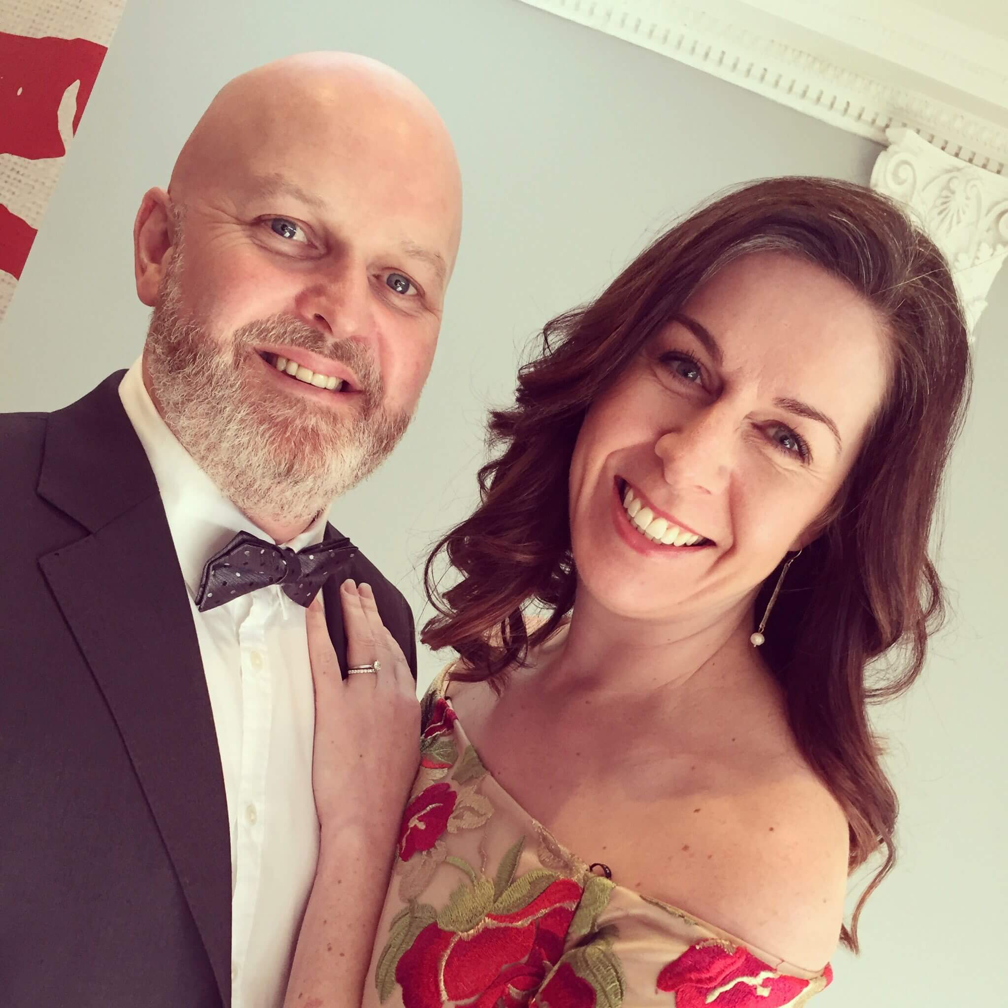 Heather, an anonymous living liver donor, and her husband Paul pose in formal attire at the Give Gala in Ottawa.