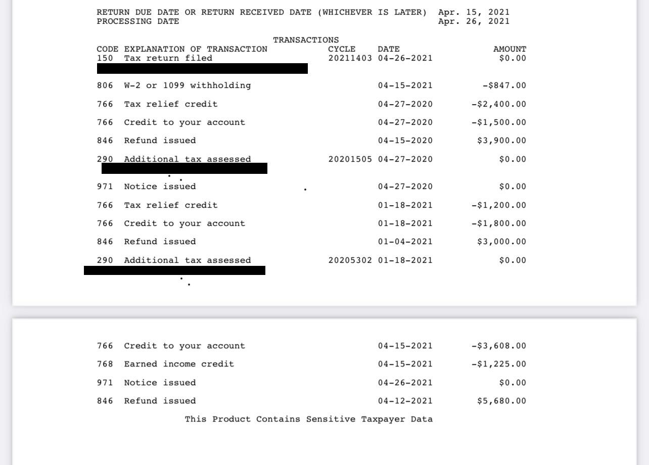 How To Read An IRS Transcript