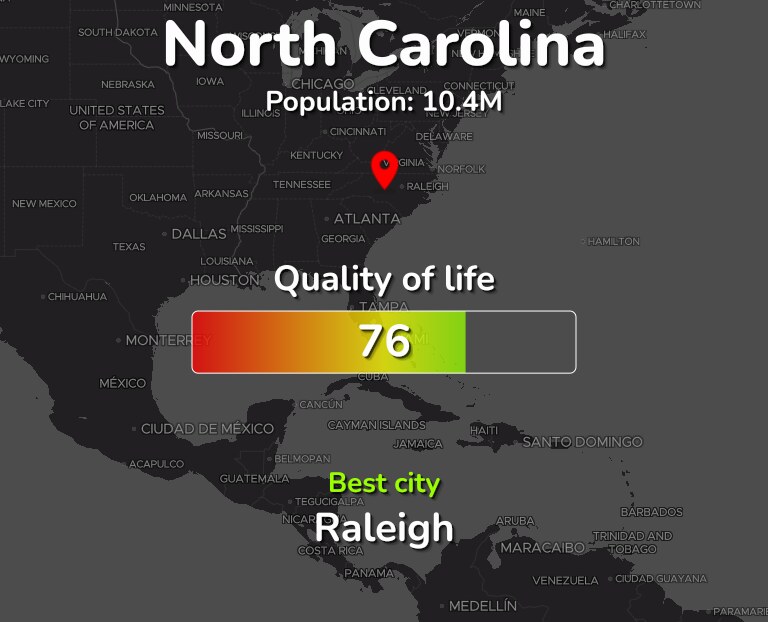 The 50 Best Places to live in North Carolina ranked by Quality & Cost